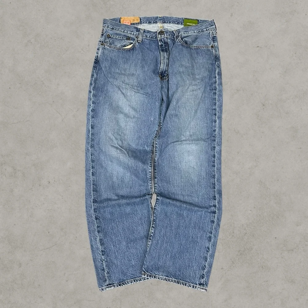 Gap Jeans Mens 35x30 Blue Y2K Baggy Loose Wide-Leg Grunge Skater Workwear Casual
